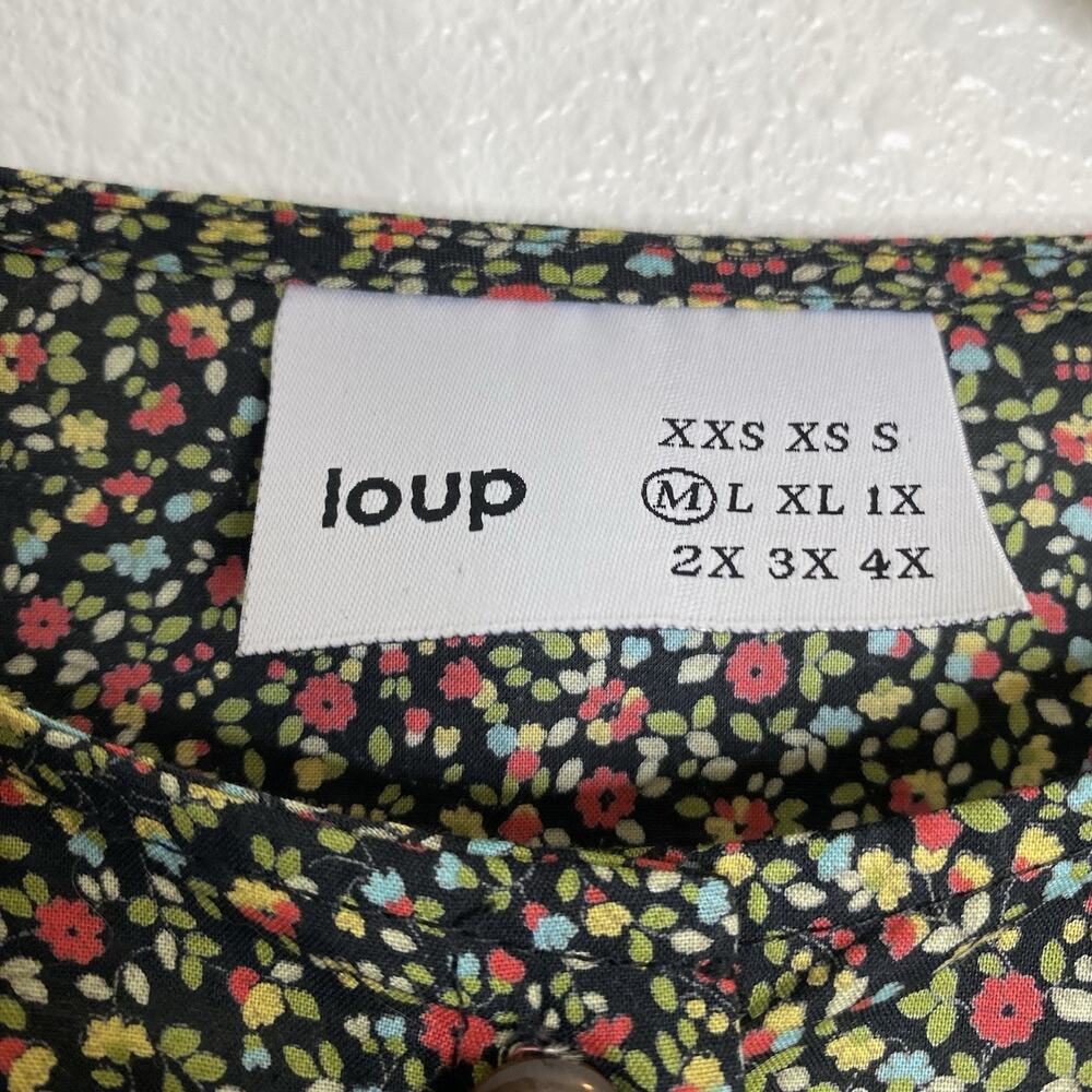 Loup Micro Floral Print Blouse Size M - Picture 2 of 4